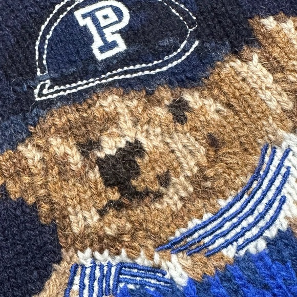 NWT Polo Ralph Lauren Polo Bear Wool Blend Women’s Blue Sweater - Picture 4 of 12
